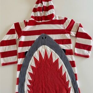 Mini Boden shark hooded towel cover up